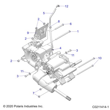DRIVE TRAIN, MAIN GEARCASE MOUNTING - A24SHR57AM (C0211414-1)