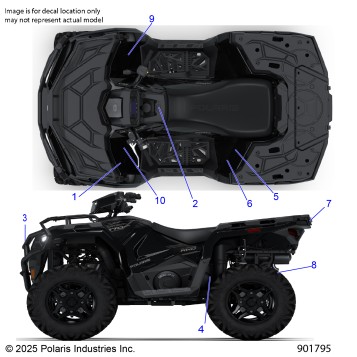 BODY, DECALS, STANDARD - A26SHY57AL/AS (901795)