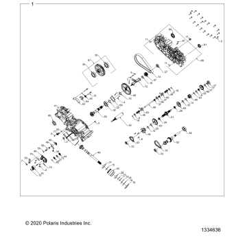 DRIVE TRAIN, MAIN GEARCASE - A22SEK57AD (1334636)