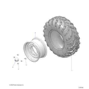 WHEELS, REAR TIRE - A25SEK57A4 (C102729)