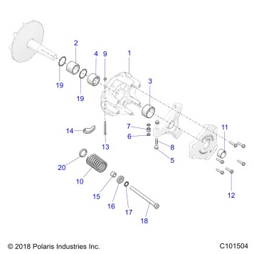 DRIVE TRAIN, PRIMARY CLUTCH - A23SVA85A3 (C101504)