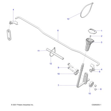 DRIVE TRAIN, GEAR SELECTOR - A24SJE57AX (C0200253-1)
