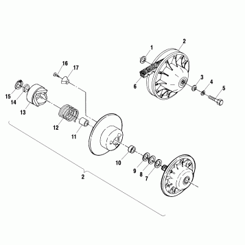 DRIVEN CLUTCH - A02BG50AA/AC (4970027002B10)