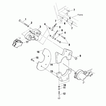 REAR CALIPER MOUNTING - A02BG50AA/AC (4970027002B13)