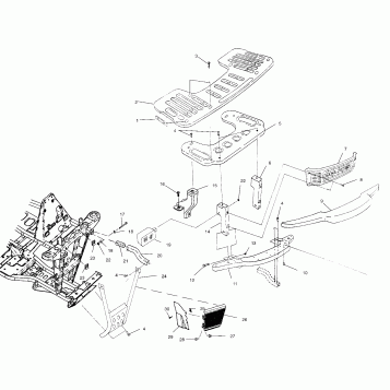 FRONT RACK AND BUMPER MOUNTING - A02CB32AA/AB/FC (4970107010A07)