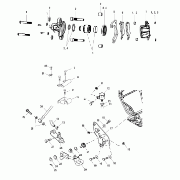REAR BRAKE - A02CB32AA/AB/FC (4970107010B03)