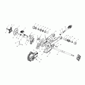 SWING ARM/REAR GEARCASE MOUNTING - A02CB32AA/AB/FC (4970107010C09)