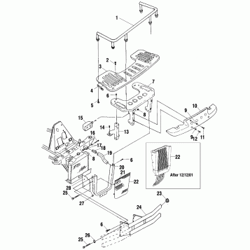 FRONT RACK and BUMPER MOUNTING - A02CD50AA/AB/FB (4970197019A07)