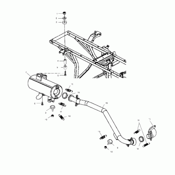 EXHAUST SYSTEM - A02CD50AA/AB/FB (4970197019A11)