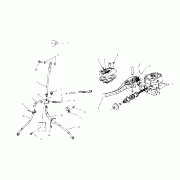 CONTROLS - MASTER CYLINDER/BRAKE LINE - A02CD50AA/AB/FB (4970197019C01)