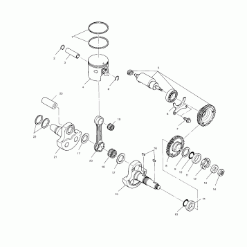 CRANKSHAFT and PISTON - A02CG38CA (4970247024C13)