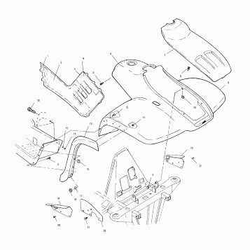 FRONT CAB - A02CK32AA (4970287028A05)