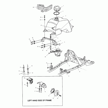 FUEL TANK and CARBURETOR MOUNTING - A02CK32AA (4970287028A13)