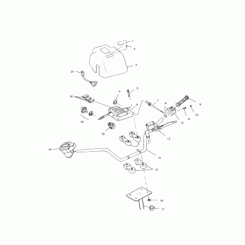 HANDLEBAR and HEADLIGHT POD - A02CK32AA (4970287028B10)