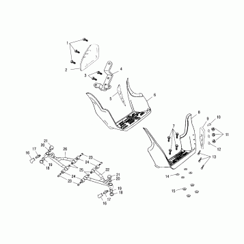 SWING ARM/FOOTREST - A02EA05CA (4970817081B03)