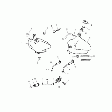OIL TANK/FUEL TANK - A02EA05CA (4970857085B05)