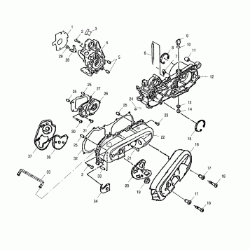 CRANKCASE - A02EA09CA/CB/CC (4970887088A10)