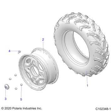 WHEELS, FRONT - A23SVA85A3 (C102348-1)