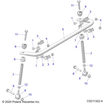 SUSPENSION, STABILIZER BAR  - A25SXR85AM (C0211322)
