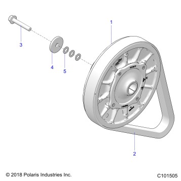 DRIVE TRAIN, SECONDARY CLUTCH - A23SGE95AN (C101505)