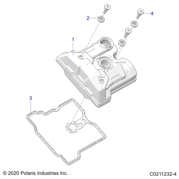 ENGINE, VALVE COVER - A24SHR57AM (C0211232-4)