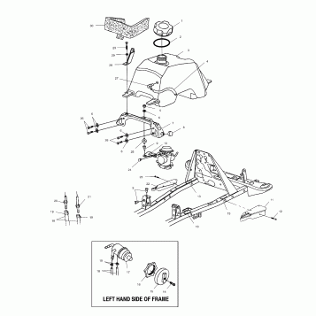 FUEL TANK and CARBURETOR MOUNTING - A02CB50FC (4974857485B01)