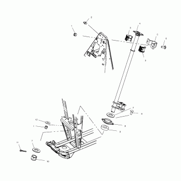 STEERING POST - A02CB50FC (4974857485B08)