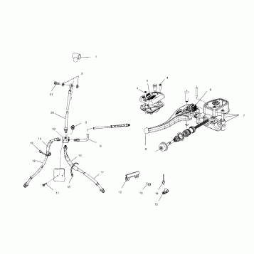 BRAKE LINE/MASTER CYLINDER - A02CB50FC (4974857485C01)