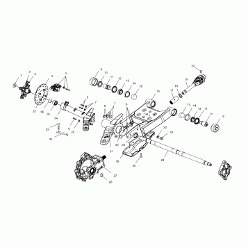 SWING ARM/REAR GEARCASE MOUNTING - A02CB50FC (4974857485C08)