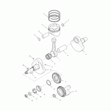 CRANKSHAFT and PISTON - A02CB50FC (4974857485C14)