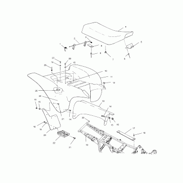 REAR CAB - A03BA25CA/CB (4975037503A04)