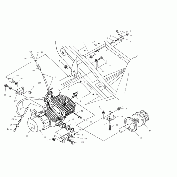 ENGINE MOUNTING - A03BA25CA/CB (4975037503A07)