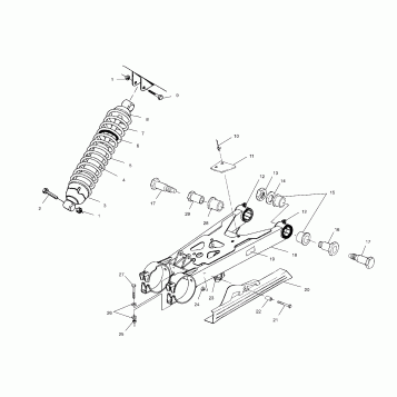 SWING ARM/SHOCK MOUNTING - A03BA25CA/CB (4975037503B07)
