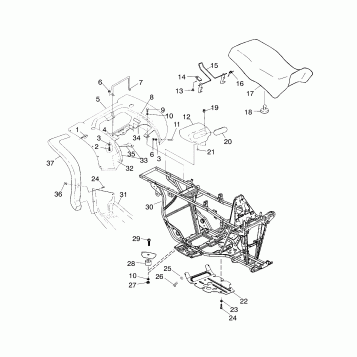REAR CAB and SEAT - A03CB32AA/FC (4975157515A03)