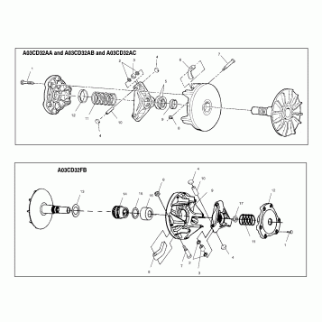 DRIVE CLUTCH - A03CD32AA/AB/AC/FB (4975217521C02)