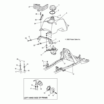 FUEL TANK and CARBURETOR MOUNTING - A03CD50FB (4975277527A13)