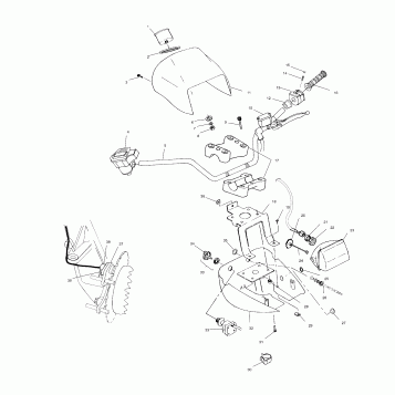 HANDLEBAR and HEADLIGHT POD - A03CD50FB (4975277527B11)