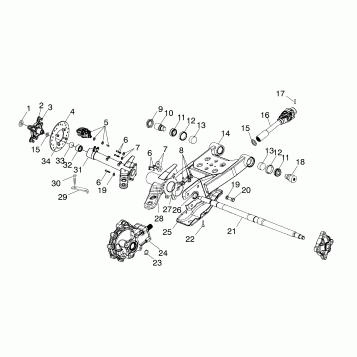 SWING ARM/REAR/GEARCASE MOUNTING - A03CD50FB (4975277527C12)