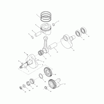 CRANKSHAFT and PISTON - A03CD50FB (4975277527D05)