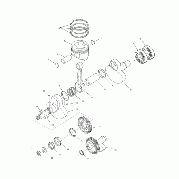 CRANKSHAFT AND PISTON - A03CH42AA/AB/AC (4975377537D02)