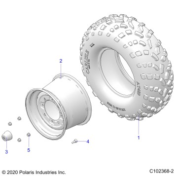 WHEELS, REAR TIRE - A21SWE57A1/3A1 (C102368-2)