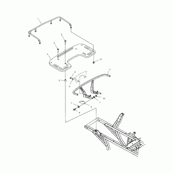 REAR RACK MOUNTING - A03CH50AA/AB/AC/AD/AE/AH/AJ (4975417541A06)