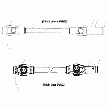 PROP SHAFT - A03CH50AA/AB/AC/AD/AE/AH/AJ (4975417541B03)