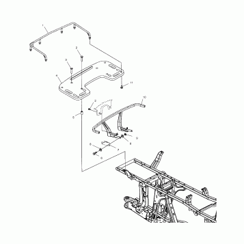 REAR RACK MOUNTING - A03CH68AA/AC/AF/AH/AL (4975557555A06)