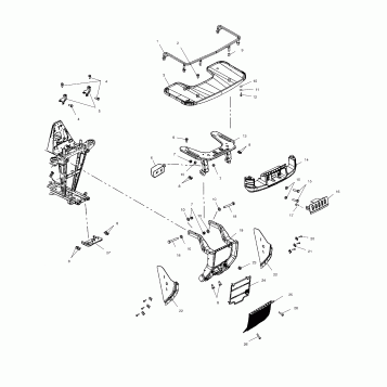 FRONT RACK AND BUMPER MOUNTING - A03CH68AA/AC/AF/AH/AL (4975557555A07)