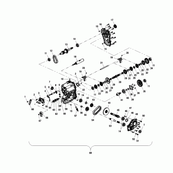 GEARCASE - A03CH68AA/AC/AF/AH/AL (4975557555C13)