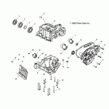 CRANKCASE - A03CH68AA/AC/AF/AH/AL (4975557555D03)