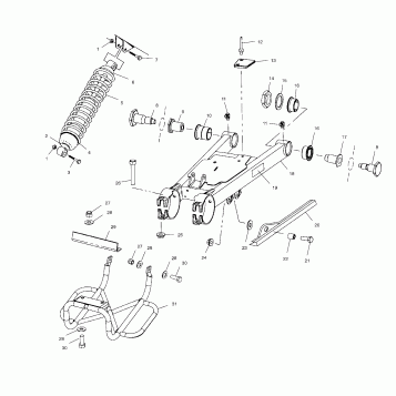 SWING ARM/SHOCK MOUNTING - A03CL50AA (4975687568B13)