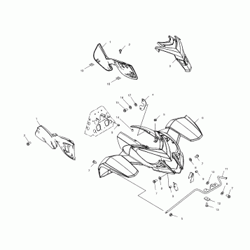 FRONT CAB and SIDE PANELS - A03GJ50AA/AB (4975767576A05)