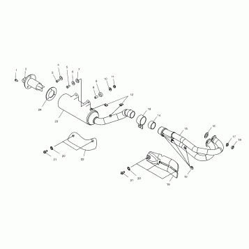 EXHAUST SYSTEM - A03GJ50AA/AB (4975767576A11)